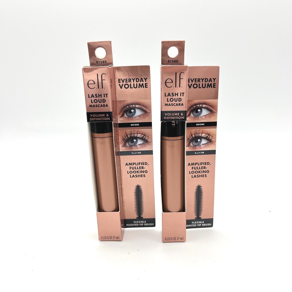 ELF Lash It Loud Mascara Everyday Volume Black Noir New Sealed 2 Pack